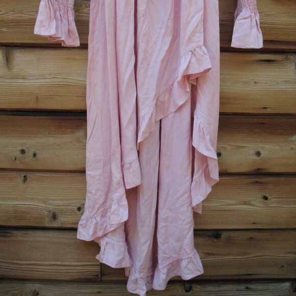 NWT Sleeper Juliette Shirred Asymmetric Dress in Pink - Picture 6 of 11